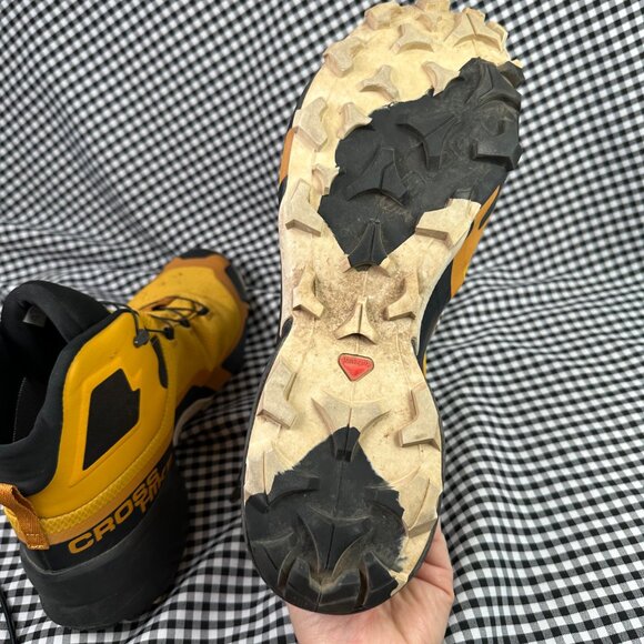 Salomon Cross Hike Mid GTX Boot Hiking Gorpcore Yellow Black Men's 12 - Picture 7 of 7